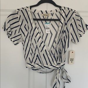 Billabong striped wrap top